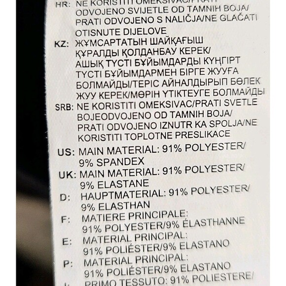 Reebok T Shirt Supremium Size 2X 18-20W Black Long Sleeve Training - Picture 6 of 6